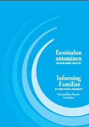 Front cover of Finnish Informing Families Guidelines