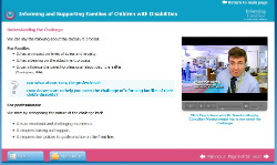 Screenshot of e-learning module